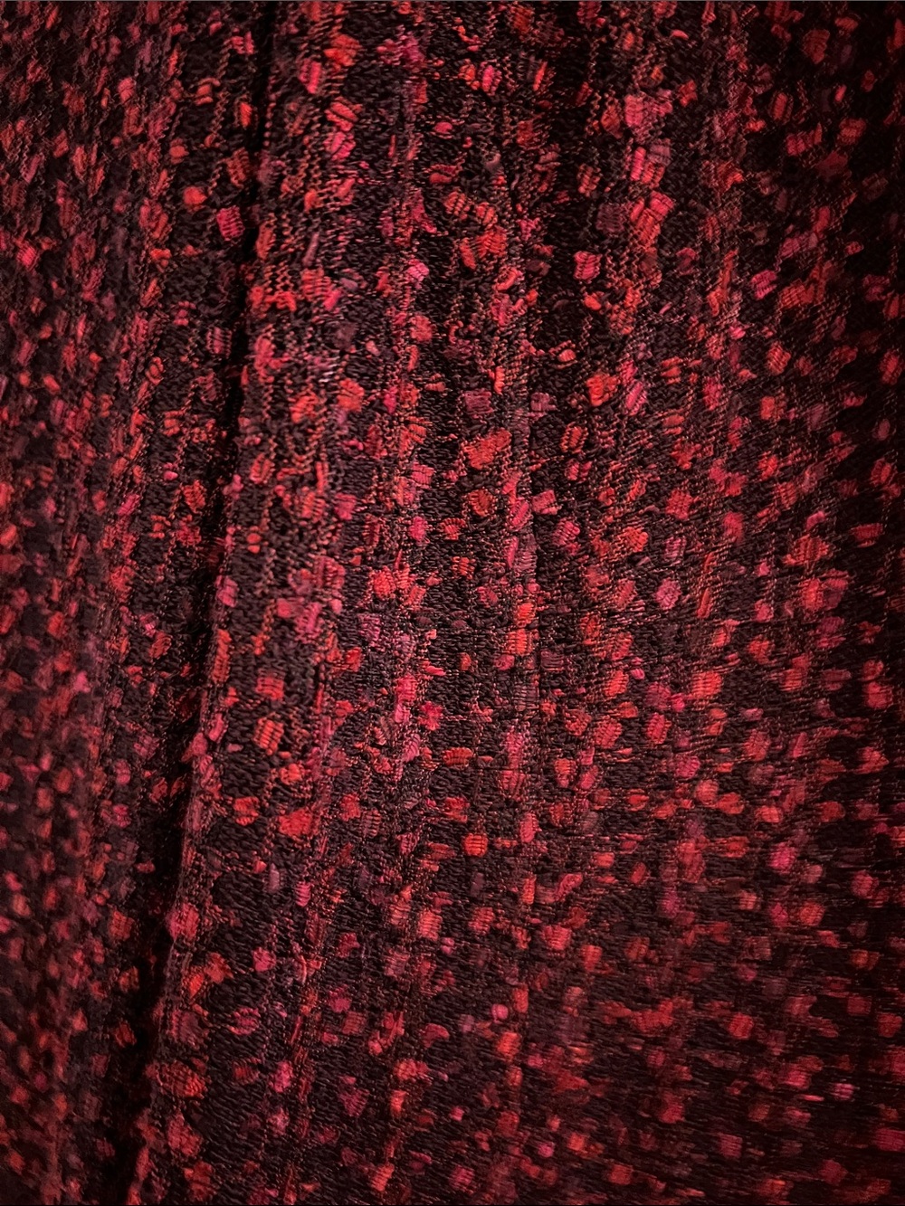 St. John Burgundy Santana Knit Two-Piece Skirt Suit - Picture 4 of 7